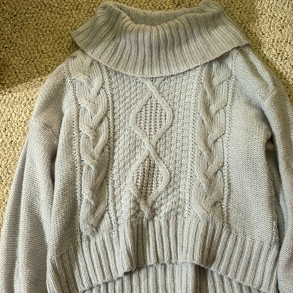 American Eagle. Women’s medium. Turtleneck sweater. Light blue. Good condition.
